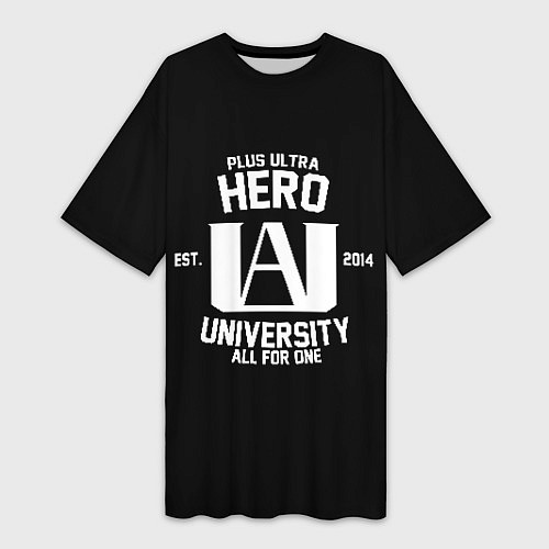 Женская длинная футболка My Hero Academia белый лого / 3D-принт – фото 1