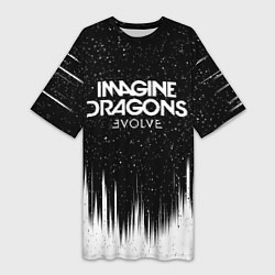 Футболка женская длинная IMAGINE DRAGONS, цвет: 3D-принт