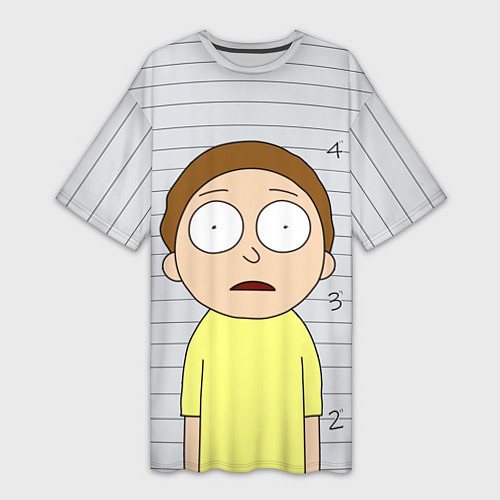 Женская длинная футболка Morty is in Prison / 3D-принт – фото 1