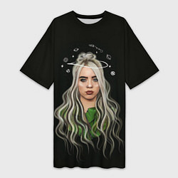 Женская длинная футболка BILLIE EILISH