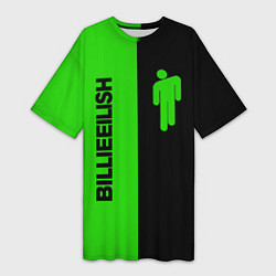Женская длинная футболка BILLIE EILISH GLITCH