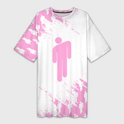 Женская длинная футболка Billie Eilish: Pink Style