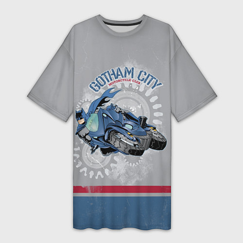 Женская длинная футболка Gotham City Motorcycle Club / 3D-принт – фото 1