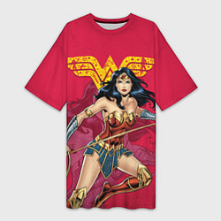 Женская длинная футболка Wonder Woman