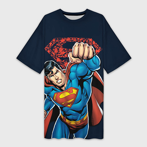 Женская длинная футболка Superman / 3D-принт – фото 1