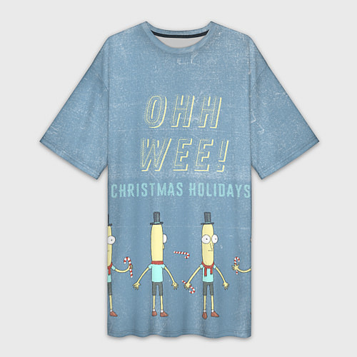 Женская длинная футболка OHH WEE! / 3D-принт – фото 1