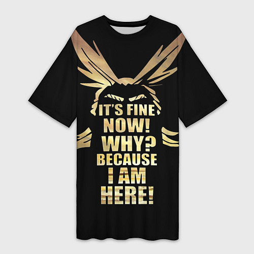 Женская длинная футболка МОЯ АКАДЕМИЯ НЕРО MY HERO ACADEMIA / 3D-принт – фото 1