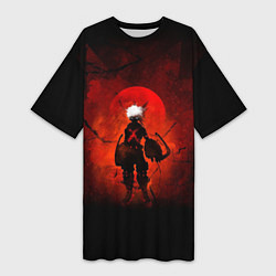 Футболка женская длинная Моя геройская академия, цвет: 3D-принт