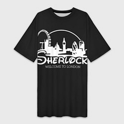 Женская длинная футболка Sherlock