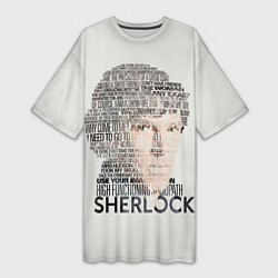 Женская длинная футболка Sherlock