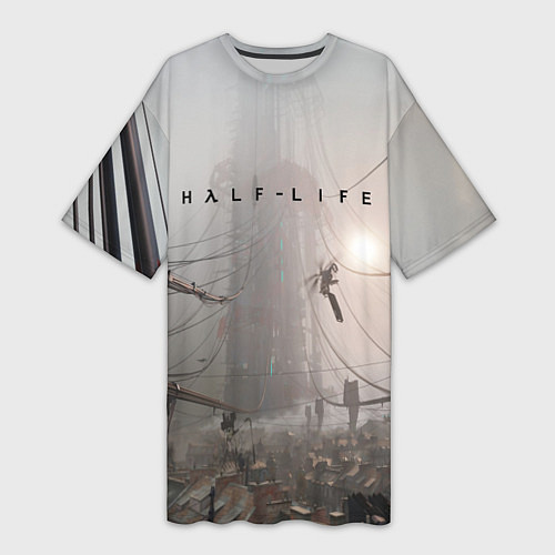 Женская длинная футболка HALF-LIFE / 3D-принт – фото 1