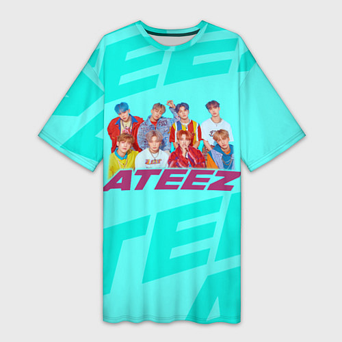 Женская длинная футболка Ateez / 3D-принт – фото 1