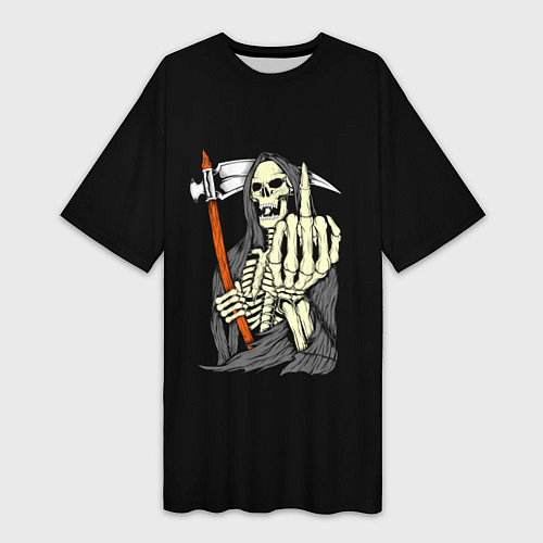 Женская длинная футболка Смерть / 3D-принт – фото 1
