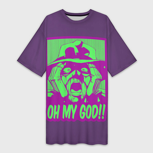 Женская длинная футболка Oh my good!! / 3D-принт – фото 1