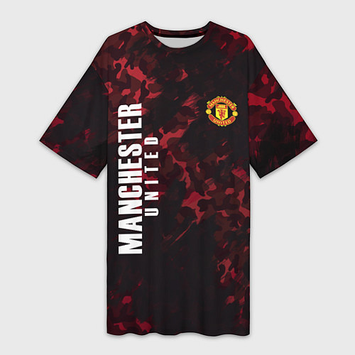 Женская длинная футболка Manchester United / 3D-принт – фото 1