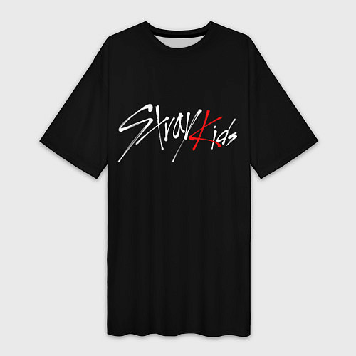 Женская длинная футболка STRAY KIDS / 3D-принт – фото 1