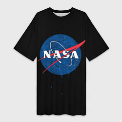 Женская длинная футболка NASA Краски