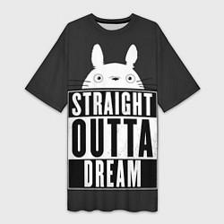 Женская длинная футболка Тоторо Straight outta dream