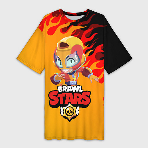 Женская длинная футболка BRAWL STARS MAX / 3D-принт – фото 1