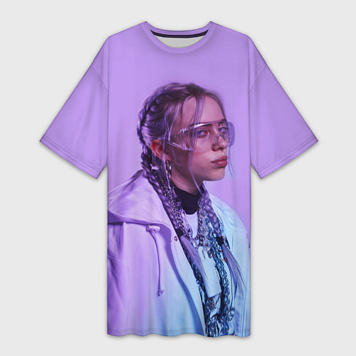 Женская длинная футболка BILLIE EILISH / 3D-принт – фото 1