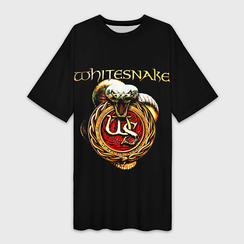 Женская длинная футболка Whitesnake / 3D-принт – фото 1