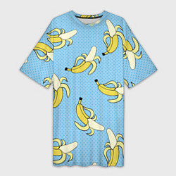 Женская длинная футболка Banana art