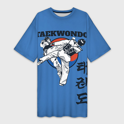 Женская длинная футболка Taekwondo / 3D-принт – фото 1