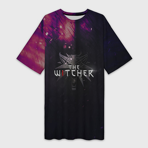 Женская длинная футболка Ведьмак Witcher / 3D-принт – фото 1