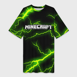 Женская длинная футболка MINECRAFT STORM