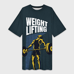 Женская длинная футболка Wheight lifting