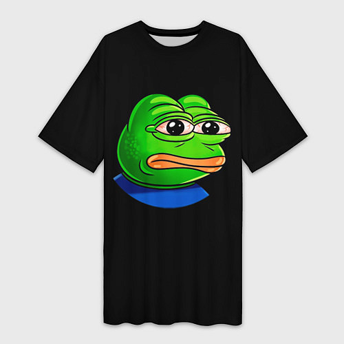 Женская длинная футболка Frog / 3D-принт – фото 1