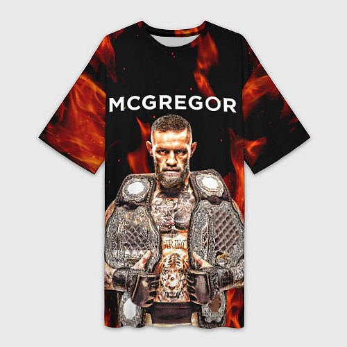 Женская длинная футболка CONOR McGREGOR / 3D-принт – фото 1