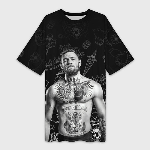 Женская длинная футболка CONOR McGREGOR / 3D-принт – фото 1