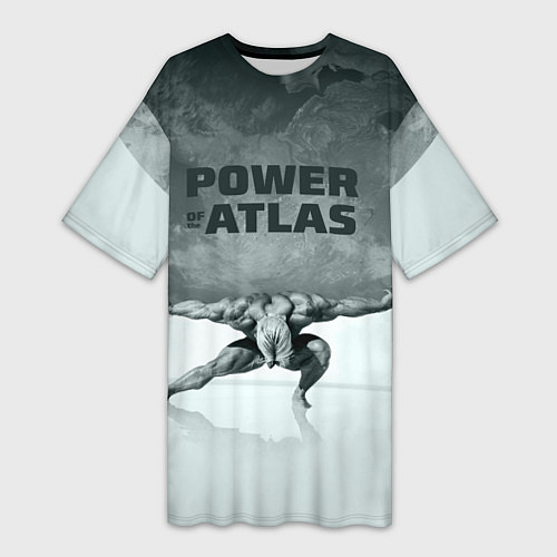 Женская длинная футболка Power of the Atlas / 3D-принт – фото 1
