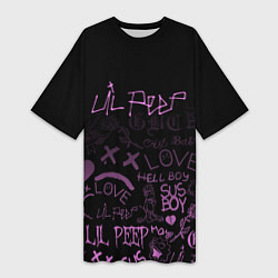Женская длинная футболка LIL PEEP