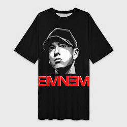 Футболка женская длинная Eminem, цвет: 3D-принт