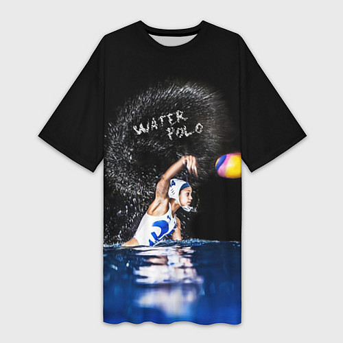 Женская длинная футболка Water polo / 3D-принт – фото 1