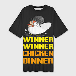 Женская длинная футболка Winner Chicken Dinner