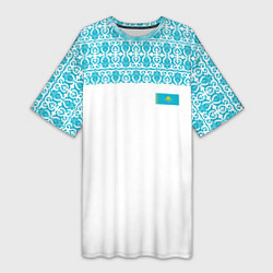 Женская длинная футболка Казахстан Форма