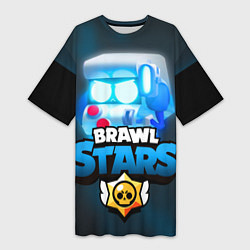Женская длинная футболка BRAWL STARS 8 BIT