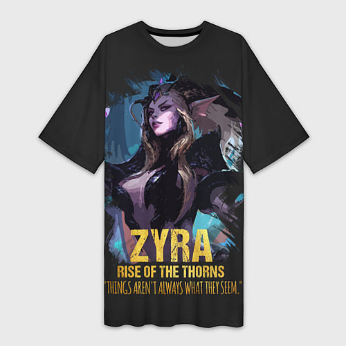 Женская длинная футболка Zyra / 3D-принт – фото 1