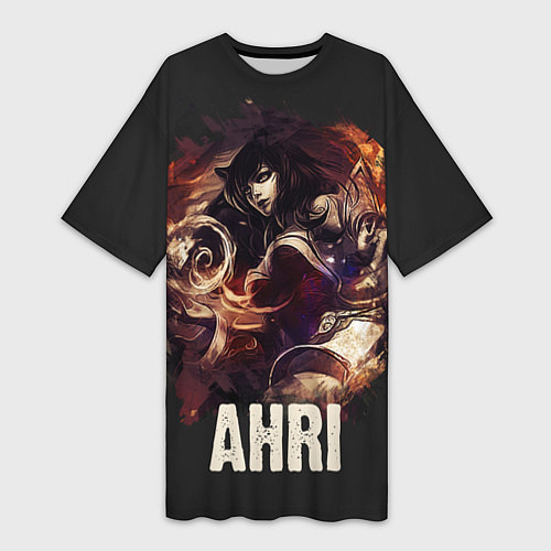 Женская длинная футболка Ahri / 3D-принт – фото 1