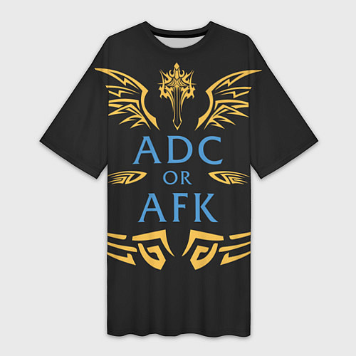Женская длинная футболка ADC of AFK / 3D-принт – фото 1