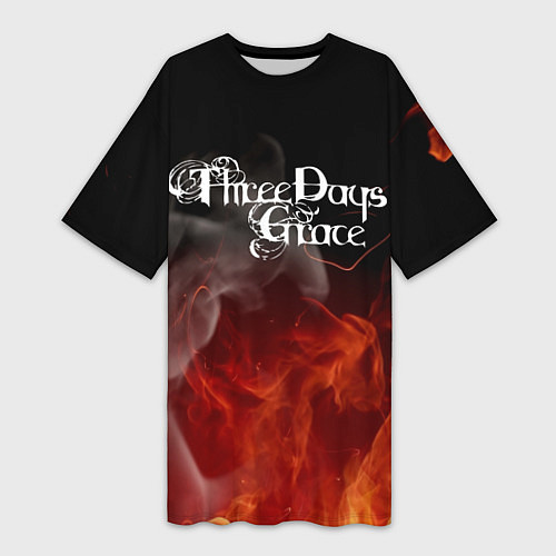Женская длинная футболка Three Days Grace / 3D-принт – фото 1