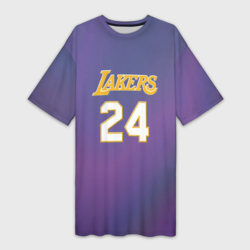 Женская длинная футболка Los Angeles Lakers Kobe Brya / 3D-принт – фото 1