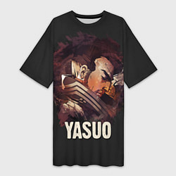 Футболка женская длинная Yasuo, цвет: 3D-принт