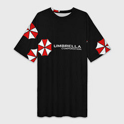 Футболка женская длинная Umbrella Corporation, цвет: 3D-принт