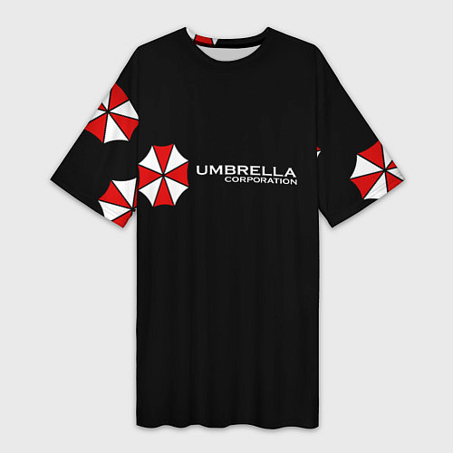 Женская длинная футболка Umbrella Corporation / 3D-принт – фото 1