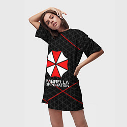 Футболка женская длинная UMBRELLA CORP, цвет: 3D-принт — фото 2