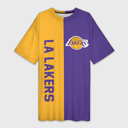 Женская длинная футболка LA LAKERS / 3D-принт – фото 1